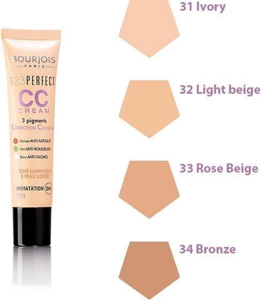 Bourjois 123 Perfect CC Cream - 031 Ivoire 5 Bourjois 123 Perfect CC Cream - 031 Ivoire - Afbeelding 3