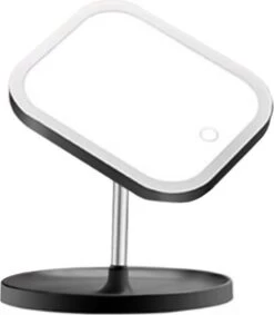 LYVION Make-up Spiegel Op Standaard Met LED / Met 3 Lichtkleuren / Make-up Spiegel / Make-up Standaard / Werkt Op 4 AAA-batterijen Of Micro USB Kabel / Touch - Zwart -Mooi Leven 1049x1200 4