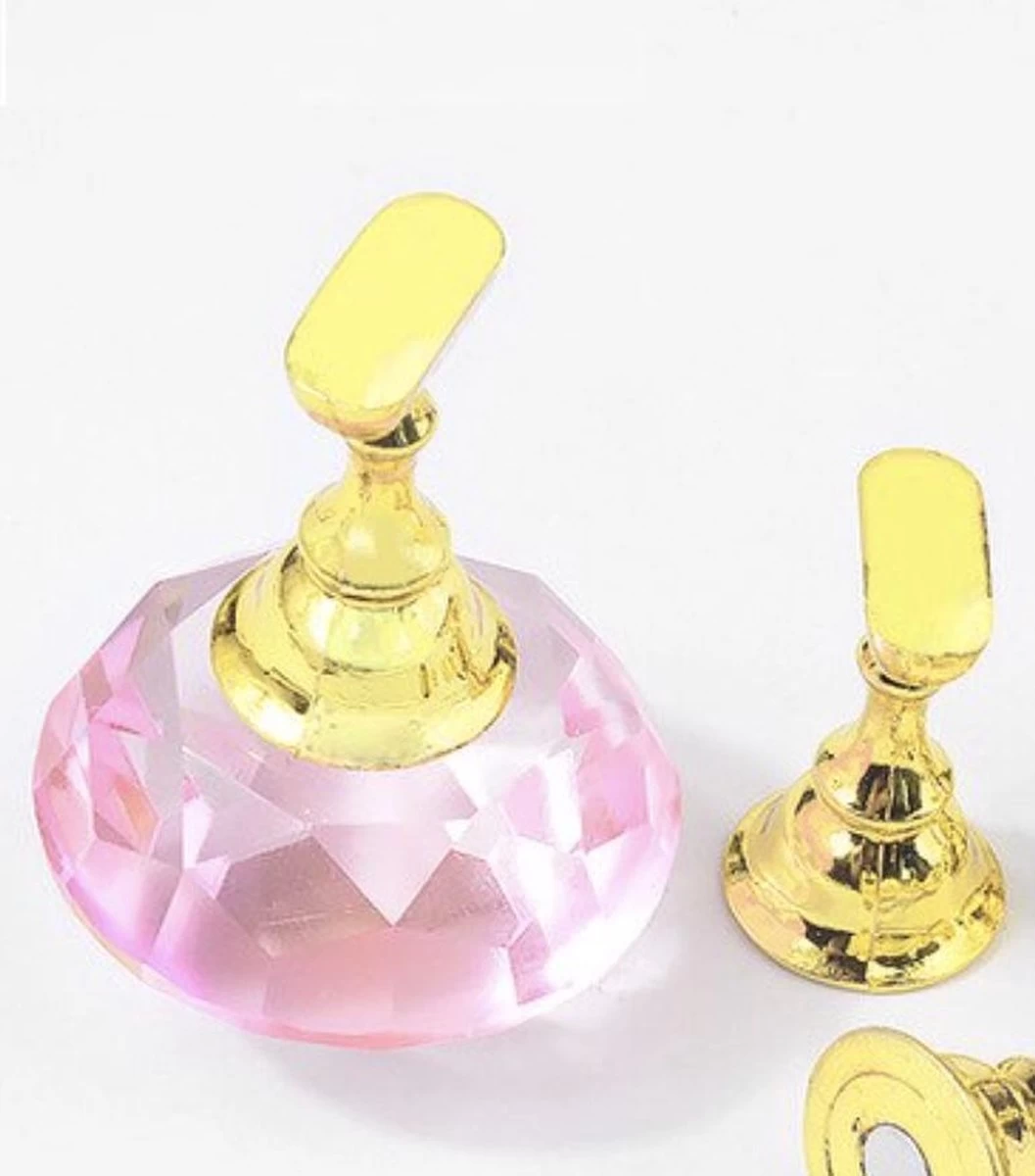 WiseGoods Magnetische Kunstnagel Houder - Nepnagel Oefen Display Met 5 Houders - Nep Nagels - Nageltips - Roze Kristal 4 WiseGoods Magnetische Kunstnagel Houder - Nepnagel Oefen Display Met 5 Houders - Nep Nagels - Nageltips - Roze Kristal - Afbeelding 2