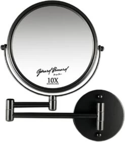 Make-up Wandspiegel Knikarm Mat Zwart - 10x Vergroting 20cmØ -Mooi Leven 1061x1200 5