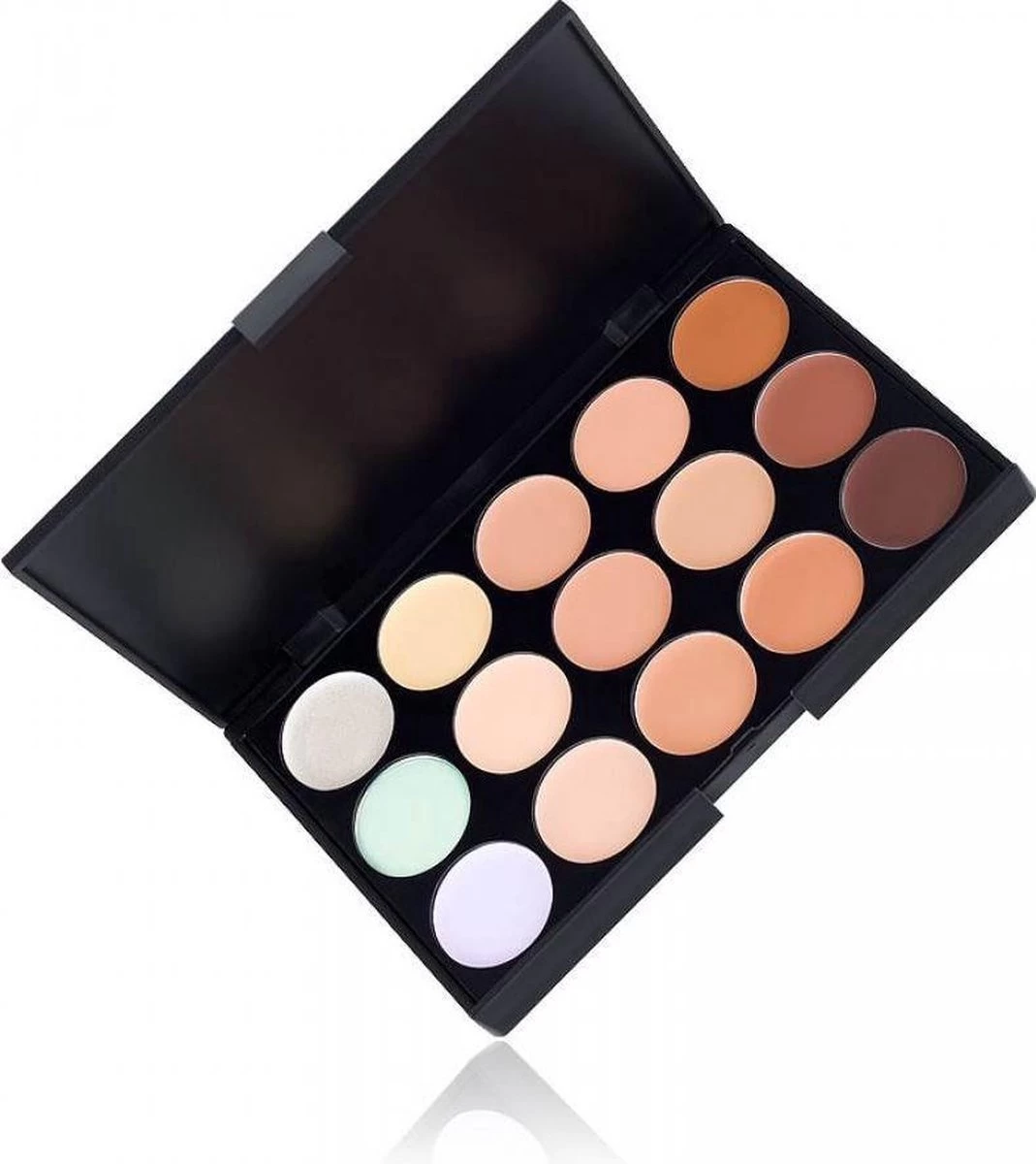 Evvie Contouring Set/ Concealer Palette Met 10-delige Kabuki Kwasten Set 7 Evvie Contouring Set/ Concealer Palette Met 10-delige Kabuki Kwasten Set - Afbeelding 5