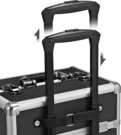 XXL PRO Visagie Beauty Case Koffer Trolley - Nagelkoffer Op Wielen Voor Makeup Of Cosmetica - Grote Uitklapbare Opbergsysteem Nagel Styliste Kapster - Zwart -Mooi Leven 1075x1200 3
