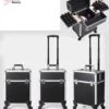 Kapper Koffer| Nagel | Visagist | Make-up | Cosmetica | Schminken | Trolley Stevig En Gemaakt Van Aluminium | 3 Delig | 8 Wielen | Bedekt Met Mooie Zilver Strips -Mooi Leven 1080x1200 5