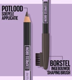 Maybelline New York - Express Brow Shaping Pencil - 05 Deep Brown - Bruin Wenkbrauwpotlood En Borstel -Mooi Leven 1086x1200 1