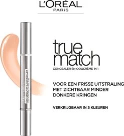 L’Oréal Paris - True Match Eye-Cream In A Concealer - 1-2R Rose Porcelain 18 L’Oréal Paris - True Match Eye-Cream In A Concealer - 1-2R Rose Porcelain -Mooi Leven 1093x1200