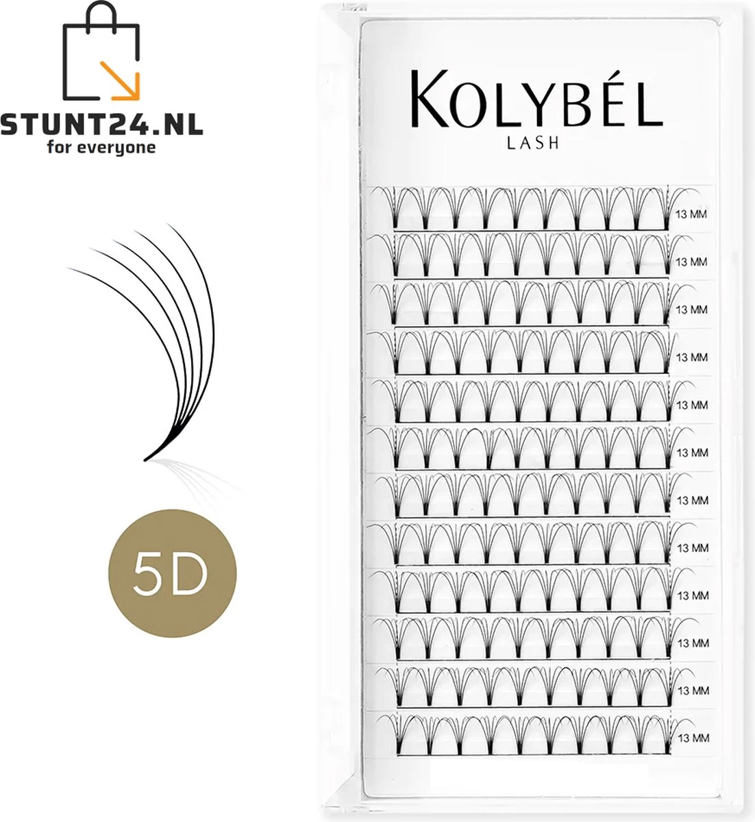 5D Wimperextensions - 5D Premade Fans - 9mm 0.10 D-krul - Natuurlijke Wimperextensions 5 5D Wimperextensions - 5D Premade Fans - 9mm 0.10 D-krul - Natuurlijke Wimperextensions - Afbeelding 3
