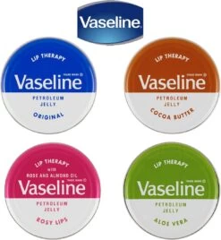 Maybelline Vaseline Lip Therapy Set Van 4, Rosy Lips, Aloë Vera, Cacao & Original