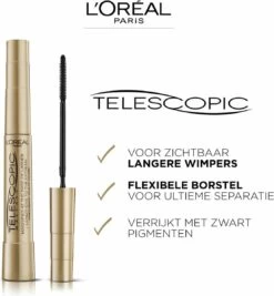 L’Oréal Paris Telescopic Black - Lengte Mascara Voor Zichtbaar Langere Wimpers - Zwart - 8 Ml – 3 Stuks -Mooi Leven 1109x1200 1