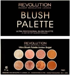 MAKEUP REVOLUTION Ultra Blush Palette Golden Sugar, 13 G -Mooi Leven 1114x1200 5