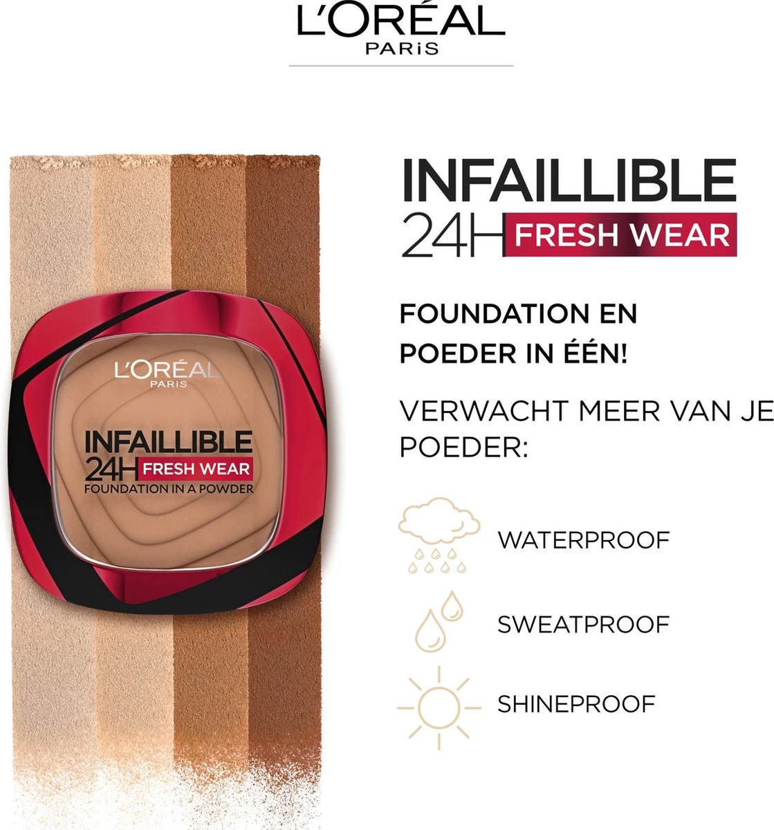 L’Oréal Paris Infaillible 24h Fresh Wear Powder Foundation - 220 Sand 12 L’Oréal Paris Infaillible 24h Fresh Wear Powder Foundation - 220 Sand - Afbeelding 10
