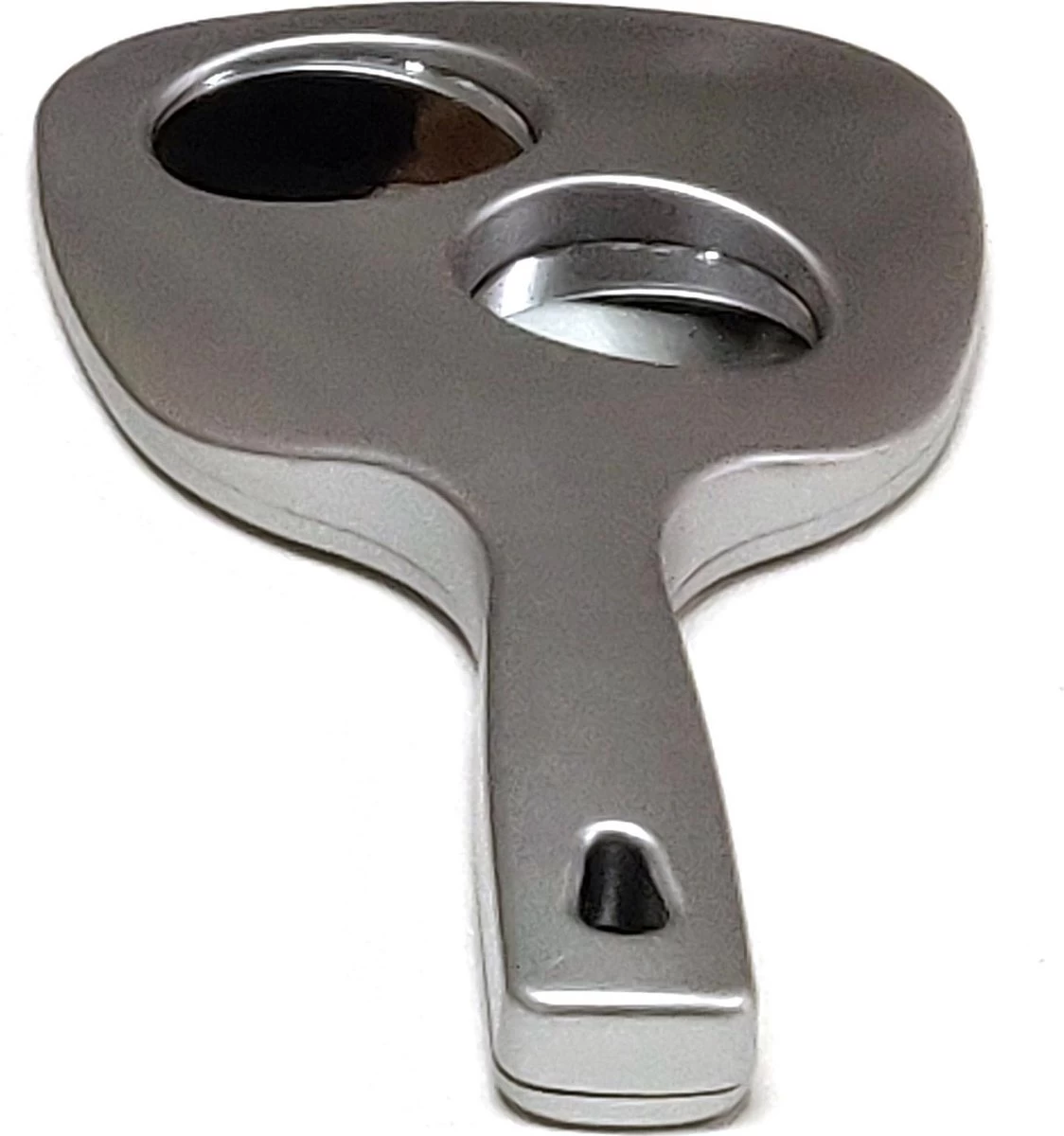 Handspiegel Trio - Spiegel Ø 13,5 Cm - 1X 3X & 5X Vergrotend - Zilver - Afmeting: 25 X 13,3 Cm. 4 Handspiegel Trio - Spiegel Ø 13,5 Cm - 1X 3X & 5X Vergrotend - Zilver - Afmeting: 25 X 13,3 Cm. - Afbeelding 2