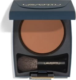 Lavertu Cosmetics - Bronzer Terre De Soleil 01 Donker - Inclusief Kwast En Spiegel - Baked Bronzer - Laat Uw Huid Ademen - Zeer Zuinig In Gebruik