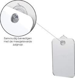 Merkloos Make-up Spiegel Wit - Spiegeltje - Badkamer Spiegel - Waterbestendig - Reisspiegel - 17 X 13 Cm -Mooi Leven 1159x1200 6