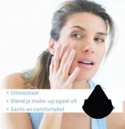 Merkloos Powder Puff Driehoek - Beauty Blender - Powder Puff - Poederdons - 12 Stuks - Zwart -Mooi Leven 1161x1200 8