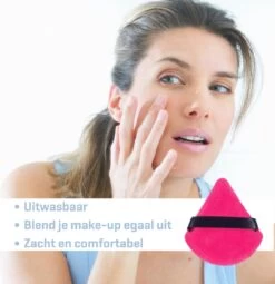 Merkloos Powder Puff - Beauty Blender - Powder Puff Driehoek - 5 Stuks - Hot Pink -Mooi Leven 1161x1200 9