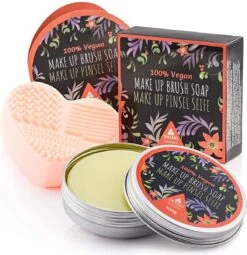 Professionele Vegan Kwastenreiniger Zeep, Cosmetica Kwast En Make-up Kwast, Zeep Van Tritart 100 G + Hart Reiniger