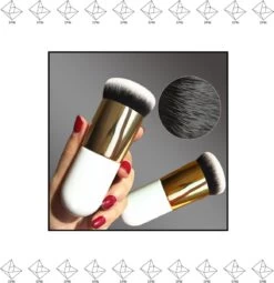 Merkloos EPIN | Poederkwast | Foundation Kwast | Powder Brush | Make-up Kwast | Zwart Met Zilver -Mooi Leven 1164x1200 8