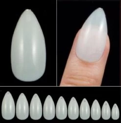 Nageltips - 500 Stuks - Almond Kort - Nailtips - Nepnagels - Kunstnagels - Plaknagels - Nageltips Naturel - Nagel Tips Naturel - Full Cover Nailtips - Full Cover Nageltips - Nageltips 500 Stuks - Nagel Tips Acryl - Nagel Tips