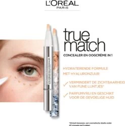 L’Oréal Paris - True Match Eye-Cream In A Concealer - 1-2R Rose Porcelain 14 L’Oréal Paris - True Match Eye-Cream In A Concealer - 1-2R Rose Porcelain -Mooi Leven 1189x1200
