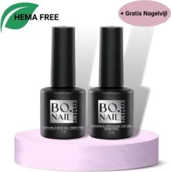 GUAPÀ® Base + Top Coat | Base Gel | Top Gel | HEMA Free | Inclusief Nagelvijl | Geschikt Voor Acryl, Gel, Gellak En Polygel Nagels | Nail Art | 2 X 7 Ml