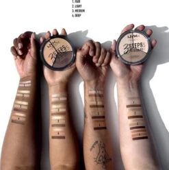 NYX Professional Makeup 3 Steps To Sculpt Face Sculpting Palette - Light 3STS02 - Highlighter En Contouring Make-up - 15 Gr 10 NYX Professional Makeup 3 Steps To Sculpt Face Sculpting Palette - Light 3STS02 - Highlighter En Contouring Make-up - 15 Gr -Mooi Leven 1193x1200 4