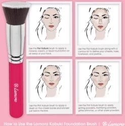 Foundation Borstel Roze - Lamora - Make-Up Kwast -Mooi Leven 1197x1200 31