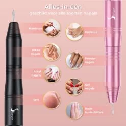 Simver Elektrische Nagelfrees - 11 Nagelvijl Bitjes En 56 Schuurrolletjes - Manicure / Pedicure - Roze - Cadeautip - Kerstcadeau -Mooi Leven 1199x1200 12