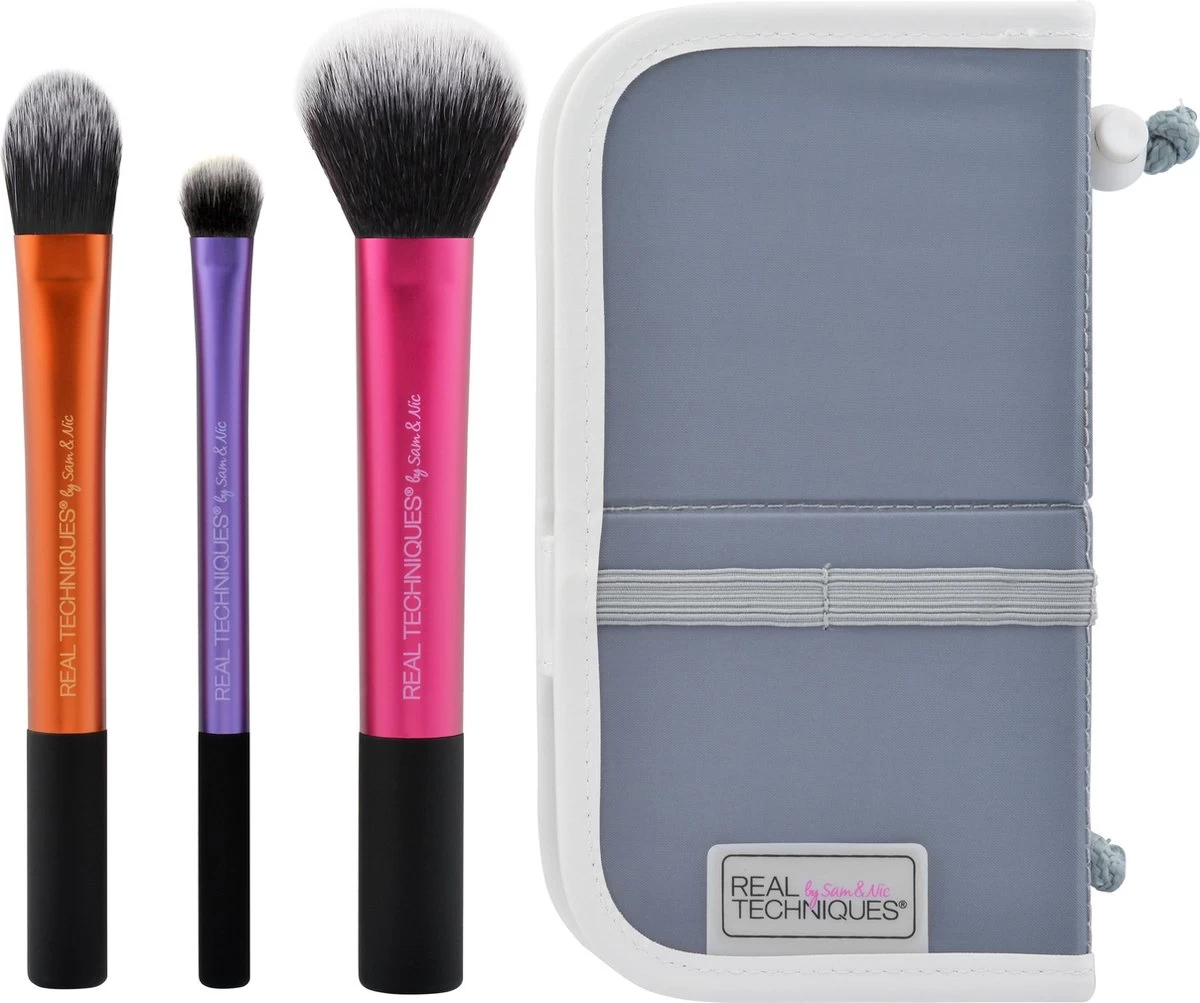 Real Techniques Essentials Set - 3 Delig - Make-up Kwastenset 3 Real Techniques Essentials Set - 3 Delig - Make-up Kwastenset