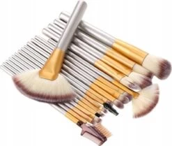 Professionele 18-Delige Make-Up Kwastenset - Cosmetica Visagie Makeup Kwasten Set - Mascara/Oogschaduw/Concealer/Foundation/Blush/Eyeliner/Highlighter/Poederkwast Beauty Brush - Countourkwast Make Up Brushes Borstels Penselen - Met Luxe Opberg Etui -Mooi Leven 1200x1014