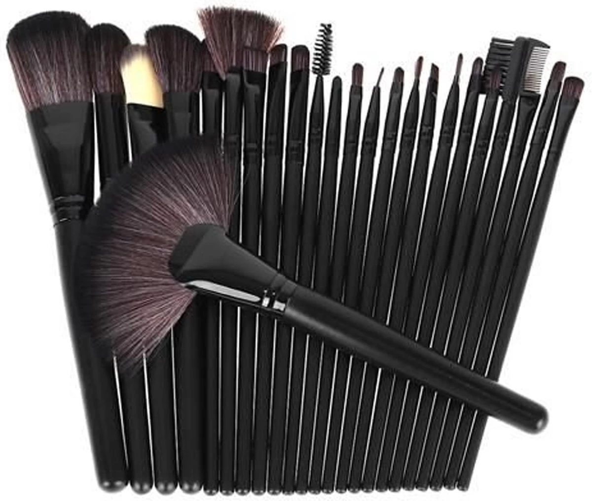 Make-up Kwasten Set - Professionele Kwasten - 24-delig Met Tasje - Cosmetica Kwasten - Zwart - Rheme 10 Make-up Kwasten Set - Professionele Kwasten - 24-delig Met Tasje - Cosmetica Kwasten - Zwart - Rheme - Afbeelding 8