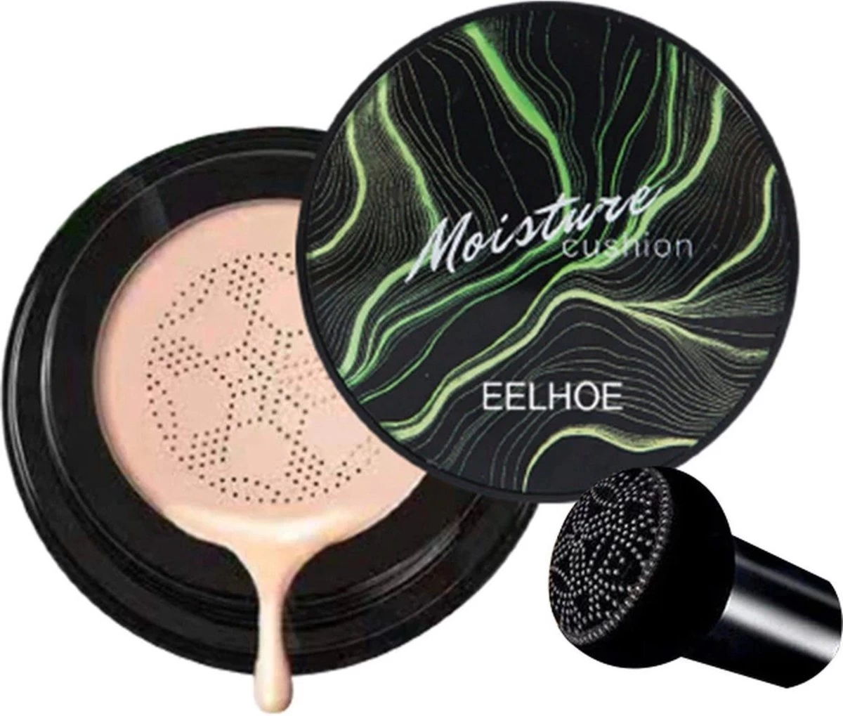 EELHOE - Moisture Cushion - Hydraterende Foundation Met Paddestoel Spons - Crème Basis - Gezicht Make-Up 3 EELHOE - Moisture Cushion - Hydraterende Foundation Met Paddestoel Spons - Crème Basis - Gezicht Make-Up