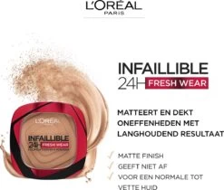 L’Oréal Paris Infaillible 24h Fresh Wear Powder Foundation - 220 Sand 20 L’Oréal Paris Infaillible 24h Fresh Wear Powder Foundation - 220 Sand -Mooi Leven 1200x1021