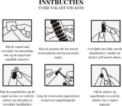 YUBBI Nail Art Nagel Stickers - Nail Wraps - Stencils - Zelfklevend - Natural Shine - 4 Vellen -Mooi Leven 1200x1044 1