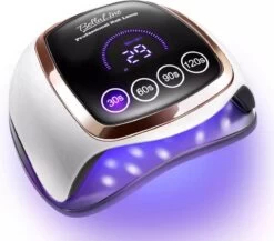 UV Nagel Lamp 168 Watt + 5 Gratis Vijlen - BellaLine - UV Led Nagellamp – Gel Nagel – Nagellak UV – Nageldroger – Salon – Sensor – Gellac - Acryl - Gelnagels – 42 Power Led – Professioneel – Krachtig – Manicure – Extra Lang Snoer - Pink - Pedicure