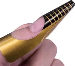 Merkloos Nagel Sjablonen - Nail Forms - Acryl Sjabloon - Nail Art - Beauty & Make-up - French Manicure - Goud | 25 Stuks -Mooi Leven 1200x1053 2