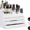 Relaxdays Make-up Organizer Klein - Stapelbaar - Sieradendoosje - Cosmetica - Opbergbox - Wit -Mooi Leven 1200x1095 8