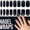 By Emily - Nagel Wrap - Classy Black | 16 Stickers | Nail Wrap | Nail Art | Trendy | Design | Nagellakvrij | Eenvoudig | Nagel Wrap | Nagel Stickers | Folie | Zelfklevend | Sjablonen -Mooi Leven 1200x1104 5
