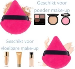 Merkloos Powder Puff - Beauty Blender - Powder Puff Driehoek - 5 Stuks - Hot Pink -Mooi Leven 1200x1113 4