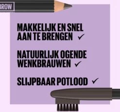 Maybelline New York - Express Brow Shaping Pencil - 05 Deep Brown - Bruin Wenkbrauwpotlood En Borstel -Mooi Leven 1200x1121 3