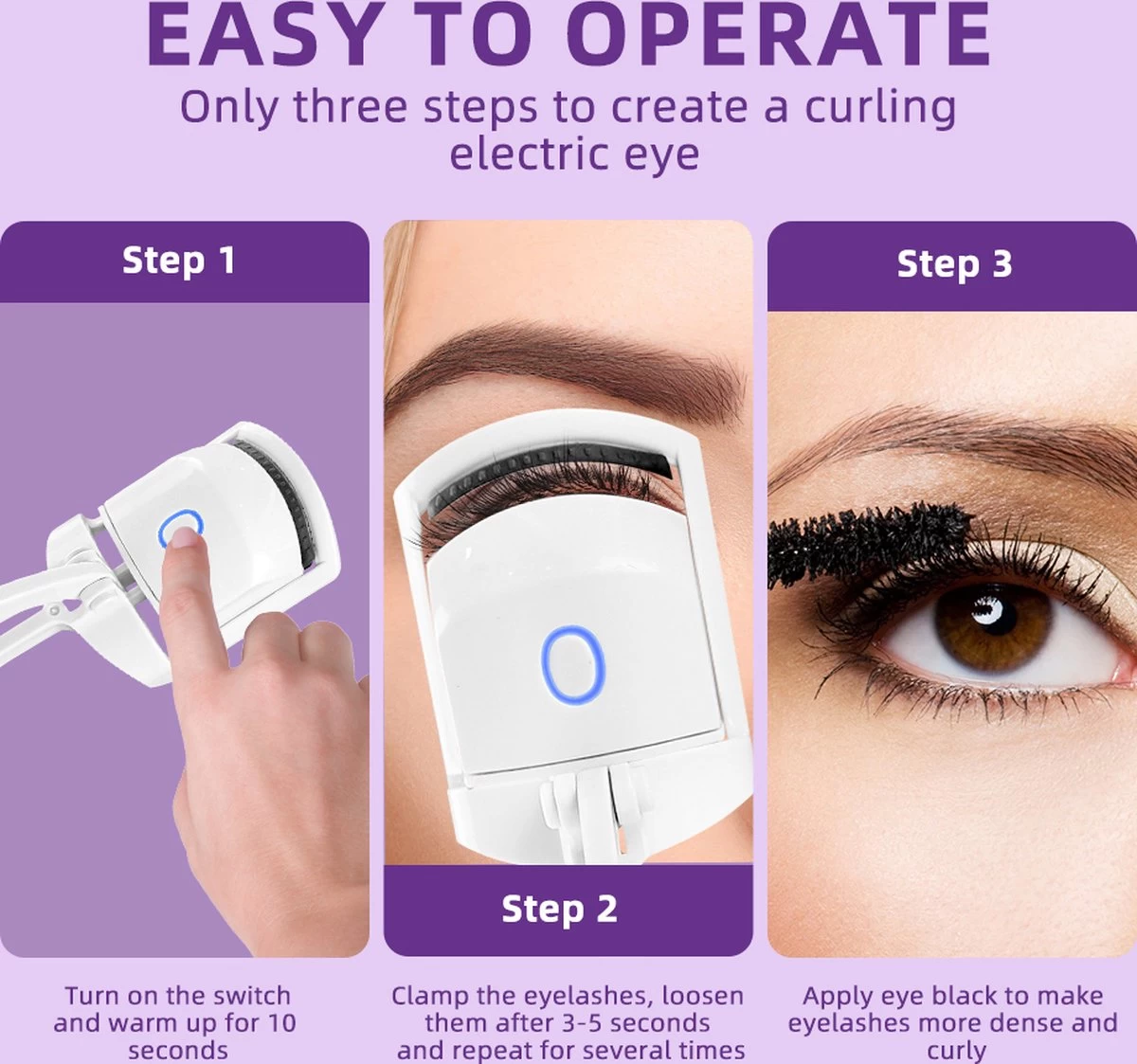 BeautyTech Elektrische Wimperkruller/Wimperkrultang - Roze - Oplaadbaar - Beauty - Verzorging - Make Up 12 BeautyTech Elektrische Wimperkruller/Wimperkrultang - Roze - Oplaadbaar - Beauty - Verzorging - Make Up - Afbeelding 10