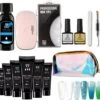 Elvi Polygel Starterskit -Complete Set Inc. USB UV/Led Mini Lamp-6x15g Polygel Kleuren Blauw - Nagelverlenging Polyacryl UV Nagellak-Quick Extension Temperature Color Changing Gel Blue Green -Mooi Leven 1200x1131 4