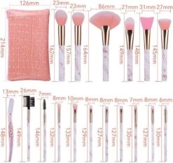 Makeup Kwasten - Makeup Set - Makeup Geschenksets - 16delig - Roze - Able & Borret -Mooi Leven 1200x1132 4