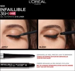 L’Oréal Paris Infaillible 36H Grip Gel Automatic Eyeliner - Taupe Grey 17 L’Oréal Paris Infaillible 36H Grip Gel Automatic Eyeliner - Taupe Grey -Mooi Leven 1200x1139 2