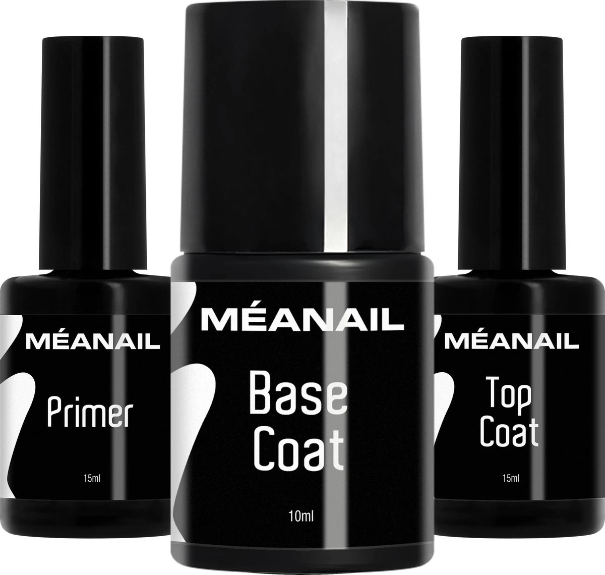 Méanail Gellak – Starterspakket - Primer 15ml - Base Coat 10ml - Top Coat 15ml - Voor Led Lamp - Gel Nagellak 3 Méanail Gellak – Starterspakket - Primer 15ml - Base Coat 10ml - Top Coat 15ml - Voor Led Lamp - Gel Nagellak