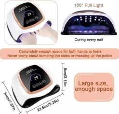 UV Nagel Lamp 168 Watt + 5 Gratis Vijlen - BellaLine - UV Led Nagellamp – Gel Nagel – Nagellak UV – Nageldroger – Salon – Sensor – Gellac - Acryl - Gelnagels – 42 Power Led – Professioneel – Krachtig – Manicure – Extra Lang Snoer - Pink - Pedicure 15 UV Nagel Lamp 168 Watt + 5 Gratis Vijlen - BellaLine - UV Led Nagellamp – Gel Nagel – Nagellak UV – Nageldroger – Salon – Sensor – Gellac - Acryl - Gelnagels – 42 Power Led – Professioneel – Krachtig – Manicure – Extra Lang Snoer - Pink - Pedicure -Mooi Leven 1200x1148 8