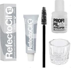 Refectocil Henna Set Incl. Brush & Mengglas #1.1 Grafiet Grijs