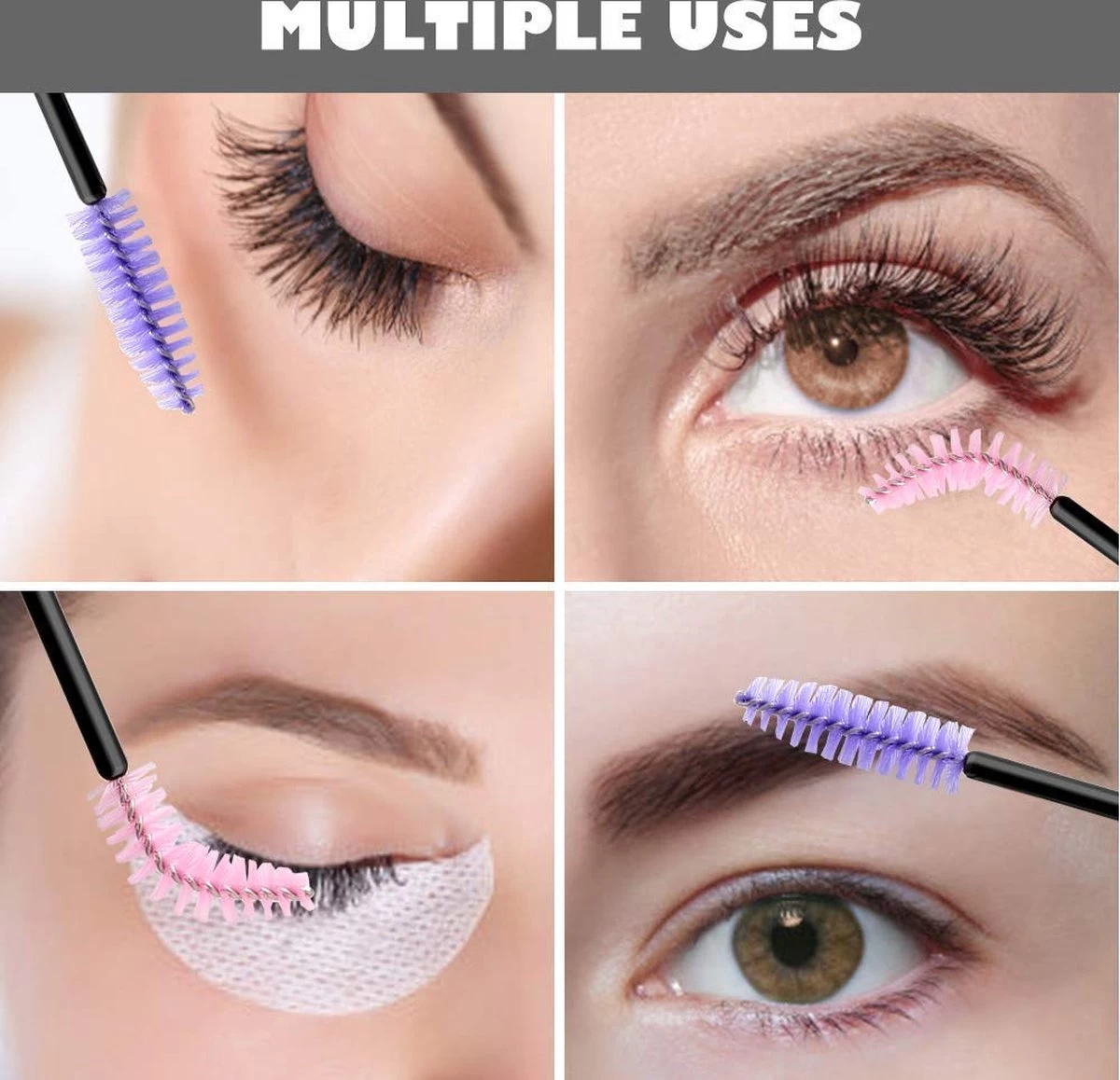 Vardaan Wegwerp Wimper & Wenkbrauw Borstels - Mascara Borsteltjes - Paarse & Roze Borsteltjes Voor Makeup - Mascara Borstel - 50 Stuks 7 Vardaan Wegwerp Wimper & Wenkbrauw Borstels - Mascara Borsteltjes - Paarse & Roze Borsteltjes Voor Makeup - Mascara Borstel - 50 Stuks - Afbeelding 5