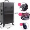 Beautycase / Beautykoffer / Trolley Voor Opbergen Van Uw Persoonlijke Verzorgingsproducten In 3 In 1 Van Aluminium - Bekleed Zwart Fluweel - 8wielen - Kapper - Tattoo - Nagel - Visagie - Make-up - Cosmetica - Schmink - Beauty Case / Beauty Koffer -Mooi Leven 1200x1159 38