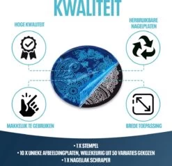 Nagel Stempel Set Met Sjablonen - Nail Art Stempelplaat - Gellak Tools - 10 Stuks - Levay® -Mooi Leven 1200x1161 8