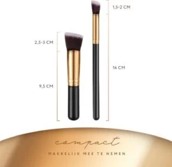 Evvie Set Van 10 Make-up Kwasten Kabuki In Etui Marble - Zwart-Goud -Mooi Leven 1200x1165 17